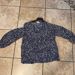 Gap size large shirt.Navy blue with flowers.